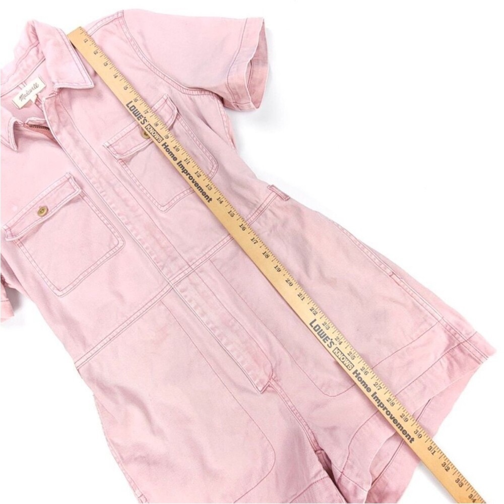 Madewell Women’s Light Bubblegum Pink Dusty Rose Garment-Dyed Coverall Romper S - Picture 7 of 12